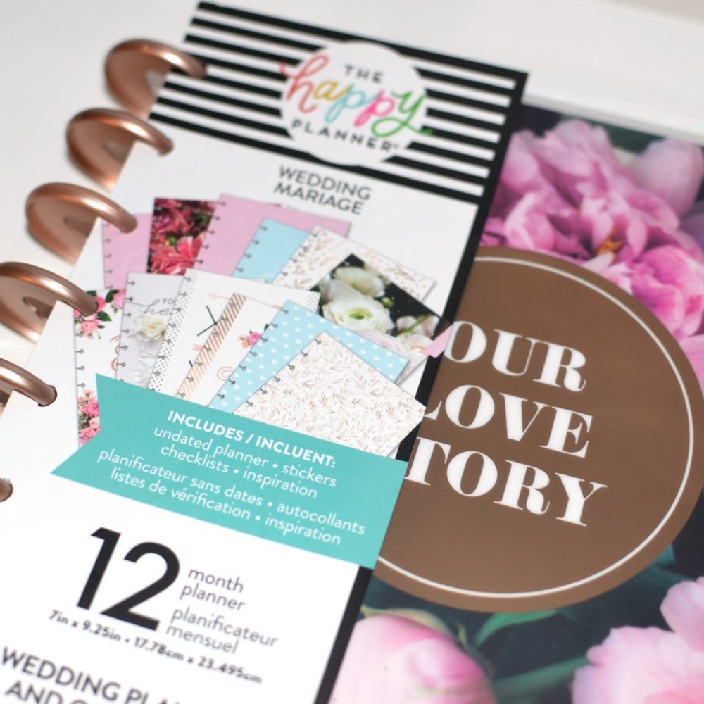Happy Planner Our Love Story Wedding Undated Classic 12 Month - Picture 2 of 8